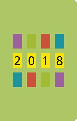 Preisvergleich Produktbild cube grün S 2018: Terminplaner klein. Terminkalender als Ringbuch mit Wochenkalender und Jahresplaner 2018-8 x 12,5 cm