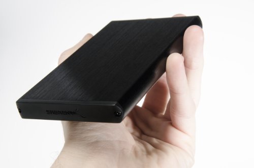 Sabrent Festplatten – Zubehör Gehäuse Ultra Slim USB 3.0 2,5 Zoll [=6.35cm] SATA Externe Aluminium Festplattengehäuse [Schwarz] (EC-UK30) - 2