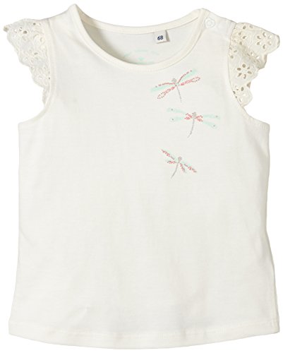 TOM TAILOR Kids Baby Girls lace wing sleeve top/504 Vest, White (Cloud Dancer 2067), 0-3 Months (Manufacturer size: 62)