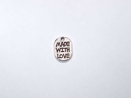 Hand made Anhänger 30 Stück im 2 er Mix Händchen & Ovale silber Charms DIY - 3