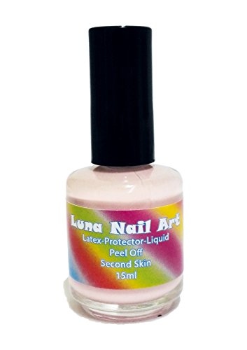 Peel off mit Pinsel HL Nagelhautschutz 15ml !!! Nagelldesign Clean Edge rosa Liquid Tape Flüssiglatex Clean Edge Skin Cover Latexmilch Nagelhaut Maske Halloween