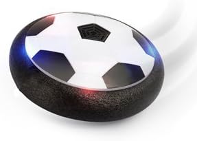 KWOW Air Hover Ball Toys Power Soccer Glide Base, Soft Foam Floating Ball Game Toys Training Football Indoor Outdoor Disk Hover Ball Fun Game with Foam Bumpers and LED Lights Perfect for Kids Adults