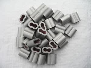 10-Pack 5mm Oval Copper Ferrules - Crimp Sleeves For Stainless Steel Wire Rope-293060