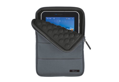 Trust Anti-Shock Bubble Hülle (geeignet für Tablets (7 Zoll) wie Apple iPad Mini/Kindle Fire/Nexus 7) grau