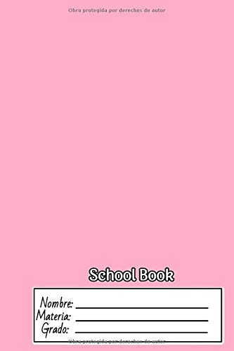 Book School: anotador escolar - cuaderno de hojas rayadas - para escribir - dibujar - infantil