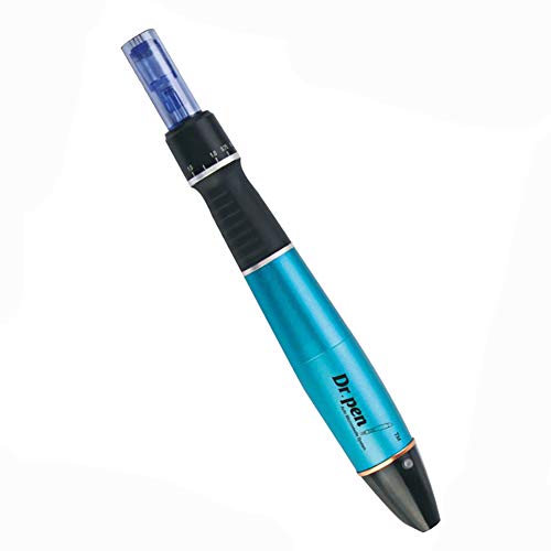 Beauty AGL Electric Derma Pen Microneedle Stamp Device,Five-speed adjustment,USB rechargeable,Matte texture (Blue)