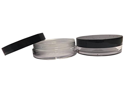 2 x 10ml Plastic DIY Loose Powder Container Portable Powder Puff Case Cosmetics Powder Pots Makeup Blusher Face Powder Jar Box With Sifter Lids