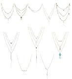 halskette set 〖Geeigneter Anlass〗Diese Boho-Halskette eignet sich für besondere Anlässe wie Hochzeit, Geburtstagsfeier, Datum, Abschlussball oder Festzug. Lass dich im Mittelpunkt der Masse stehen.
