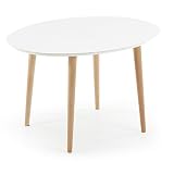  Kave Home Mesa Extensible Oqui Oval 120 (200) x 90 cm Blanco