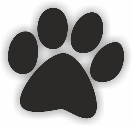 Sea View Stickers 30 Dog Cat Paw Print Stickers - Purple