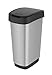 Produktbild ROTHO Twist Abfalleimer 50L Silber Metalic Swingeimer Mülleimer Abfallbehälter