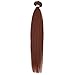 Beauty7 100% Remy Human hair Extension 200 strands Pre Bonded Tipped U tip/Nail tip Hair Extension Straight Hair Dark Auburn Hair Color (#33) 18'' 20''22'' 24'' 100g (20''(51cm))