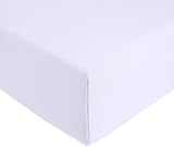 AmazonBasics 'Everyday' Spannbetttuch aus 100%, Baumwolle, 160 x 200 x 30 cm - Lila