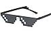 Produktbild Driverder Zwei-Element Party Mosaik Brille Persönlichkeit Pixel Sonnenbrille (schwarz, Single Row)