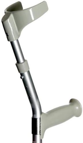 Aluminium Crutches - Crutch with Adjustable Upper Part - Best Crutch for Mobility Problems - Elbow Crutch with Shock Absorbing Crutch Tip - 30-DAY MONEY BACK GUARANTEE