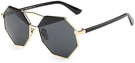 Women's Fashion Polarized Sunglasses Irregular UV Protection Beach Travel Sunglasses,Black-OneSize