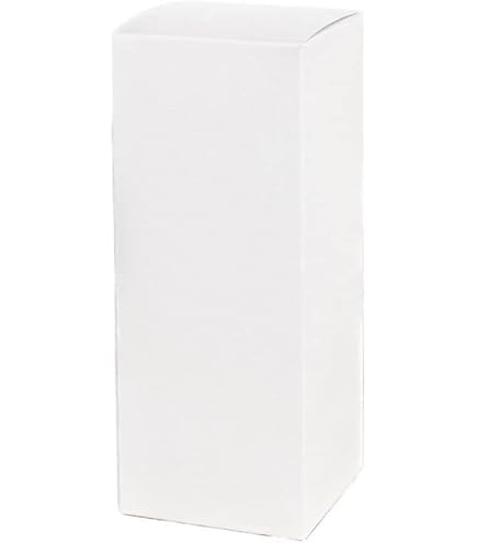 20 Scatole Pieghevoli In Lino Bianco 8x8x20cm - Per Bomboniere, Regali, Confetti - Foto 7