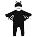 Produktbild Lazzboy Kostüm Neugeborenes Baby Jungen Mädchen Halloween Cosplay Strampler Hut Outfits Set(6M-24M,Höhe 100,Schwarz)