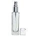 4 Pcs Clear Glass Empty Perfume Atomizer Spray Bottle Wholesale Silver Cap Perfume Bottles Refillable Essential Oil 25 ml Atomizer