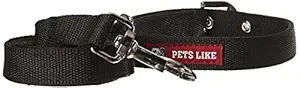 Pets Like Polyester Collar and Leash Set 25 mm(Black), GE-COPC011