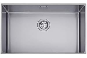 Lavello cucina Plados SL7400 in acciaio inox satinato a una vasca per installazione Sottotop