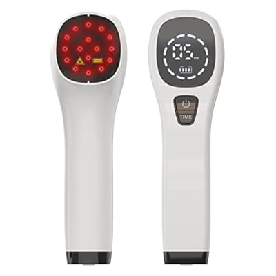 Ikeener Handheld Red Light Therapy Device,(4x808nm +12 X 650nm) Cold Laser Human/vet Therapy Device For Muscle Reliever,knee,shoulder,back.infrared Light Therapy Pain Relief Device,with Free Goggles