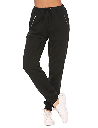 VOSERY Damen Jogginghose Mit Orchidee Print - Bequeme Lounge Hose