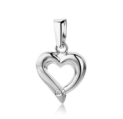 Miore-Joven Herzanhnger 18Ct/750 Weissgold mit Brillant ca.0,01Ct MAP36W