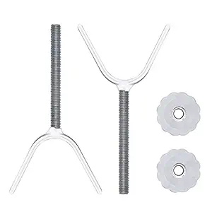 Baby Gate Stairs Banister Adapter-GRANDOTO Stair Y Threaded Spindle Rods for Pressure Mounted for Child & Pet Safety Gates with Extra Long Wall Mounting Screws Rod & Bolts (M10(10MM), White)