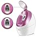OKACHI GLIYA Nano Facial Steamer Ionic Hot Mist Face Steamer Professional Open Pores Skin Treatment for Blackhead & Acne Portable Inhaler Spa Relieve Sinus Cleansing Pores - Rose Red