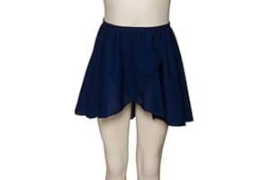 Katz Dancewear Girls Ladies Dance Ballet Pull On Georgette Chiffon Skirt RAD ISTD KDGS01 (Navy Blue, Waist 24-26 Inches)