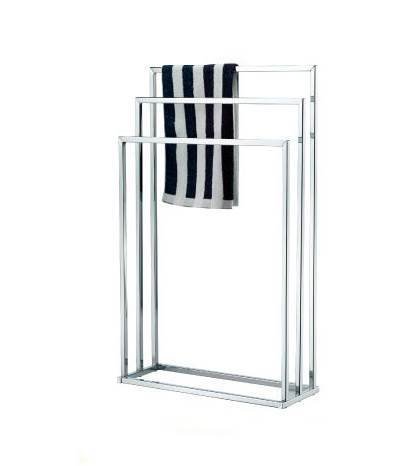 NEUE, CHROM, FREISTEHEND, 3 BAR HANDTUCHHALTER, HALTER STÄNDER - 2