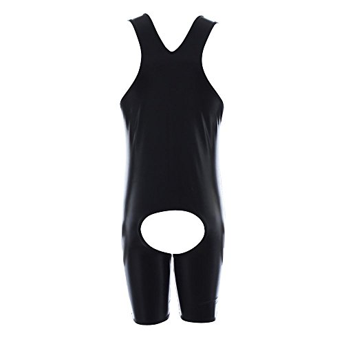 Preisvergleich Produktbild Mangotree Herren Kunstleder Gothic Fetisch Catsuit Mankini Männer Bodysuit Badehose Kostüm