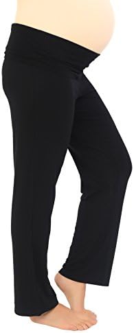 Elizabeth Brown Maternity Black Maternity Yoga Trouser Pants Regular 30", Over The Bump, Small To Plus Size (22-24 Regular)