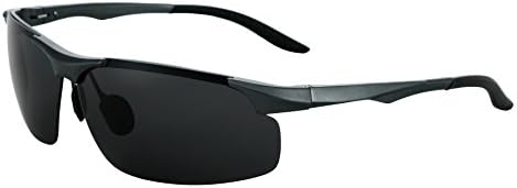 Qsuper Men's Driving Sunglasses Polarized Glasses Sports Eyewear UV400 100% Protection (black)