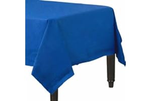KARRMA LTD. 4 x Blue Paper Table Cloth 90 x 90cm Disposable Table Cover For All Occasions Baby Shower, Wedding, Birthday, Christmas, Halloween, Easter Party Decorations