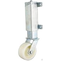 Tor Stützrad 125mm Polamidrad weiß Torstützrad Stützrolle Teleskop Laufrolle Torlaufrolle