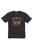 Carhartt .102097.001.S005 T-Shirt Maddock mit Grafik-Druck Hard To Wear Out, Gr. M, Schwarz
