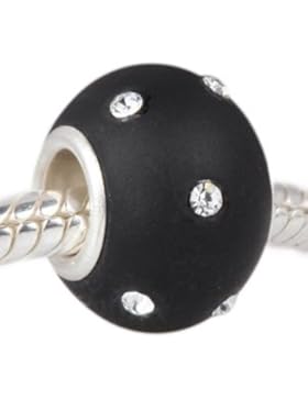 Andante-Stones 925 Sterling Silber Murano Mattglas Bead Charm KERASTYLE