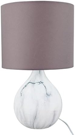HOME March Ceramic Marble Effect Table Lamp - GreY