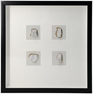 moycor Table lisbon 4 Crystals, Paper Craft, Beige, 50 x 50 x 4 cm