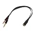 Produktbild GROOMY Conector Macho DE 3.5 mm para Cable Doble de 3.5mm para extensión de conector hembra de Doble conector hembra - Negro
