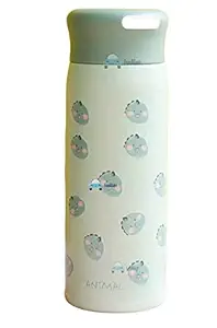 FunBlast Stainless Steel Water Bottle for Kids - Hot and Cold Beverages, Leak Proof Double Walled Insulated Vacuum Thermos Flask, BPA Free and(420 ML) (Green)