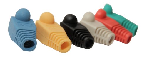BIGtec 120 er Pack RJ45 Knickschutztüllen Farbmix für Modularstecker RJ45 Knickschütz Hülle Knickschutzhülle für Crimpstecker , Knickschutz für RJ45 Stecker zur Kabelkonfektion , RJ45 Tüllen für Netzwerkstecker , für CAT.5 CAT.5e CAT.6 Stecker