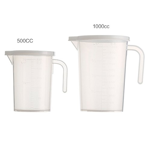 MagiDeal Transparente Küche Flüssigskala Messbecher Messbehälter – Klar, 500ml - 6