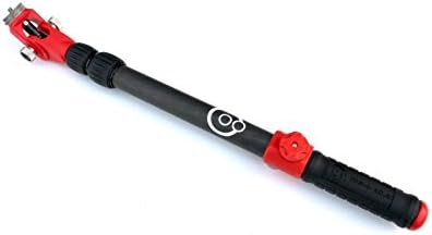 Orbit Pole Carbon Fiber Cinema Stick, Portable Filming Crane, Selfie stick, for Smartphones &amp; Action Cameras with rotating 1/4"-20, Red