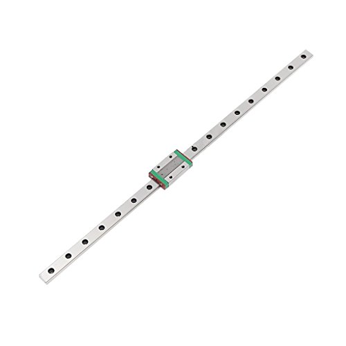 Preisvergleich Produktbild FLAMEER Miniatur Silber Kugellager Stahl Linear Gleitführung Bearing Slide Linear Führungsschiene Schiene Gleitstück für 3D-Drucker CNC Teile - 400mm