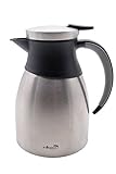 jarra electrica 1 litro La jarra termo, con elegante y atemporal diseño, mantiene de manera eficaz la temperatura de las bebidas durante horas, ya sean frías o calientes. La superficie de acero tiene un acabado mate.
