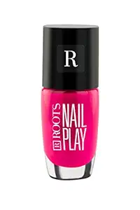 Roots - Nail Play Nail Polish For Women -Nail Color - Nail paint for Girls (NPR 18 - Neon Pink)