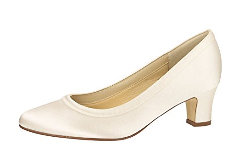 Rainbow Club Brautschuhe Ramona - Pumps, Elfenbein / Ivory, 38.5 EU / 5.5 UK